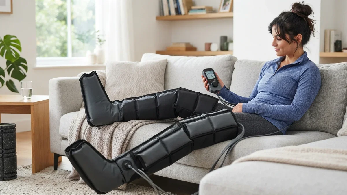 8 Leg Compression Massager Boots for Circulation and Post-Workout Recovery
