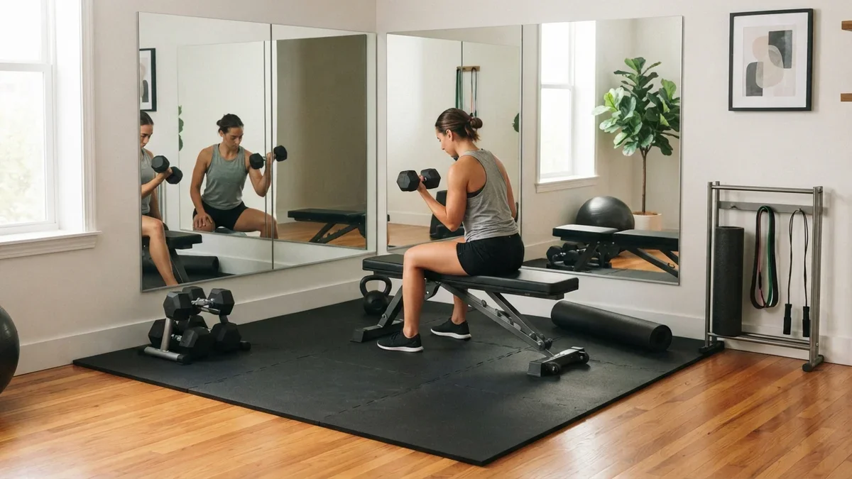 8 Gym Flooring and Mirror Setups for a Home Gym Corner That Looks Good