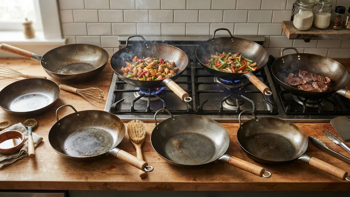 8 Carbon Steel Woks and Stir-Fry Pans for Real Heat at Home