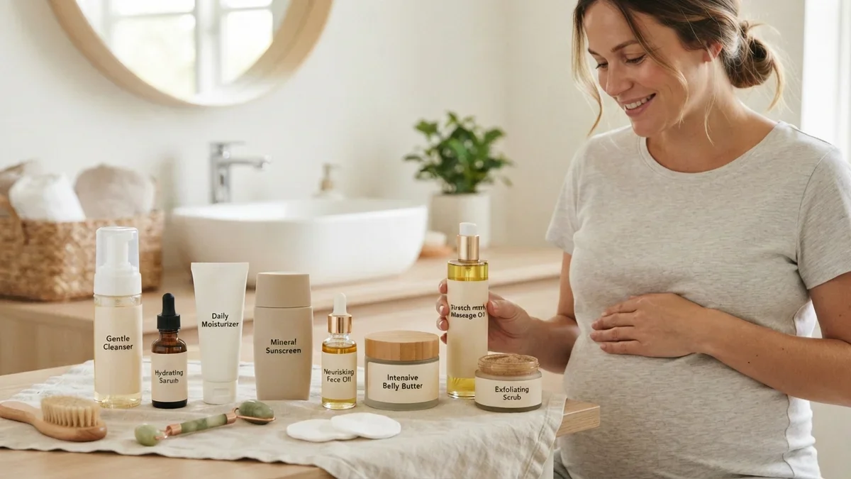 8 Pregnancy-Safe Skincare Picks for Every Trimester: Cleansers, Serums, and Belly Care
