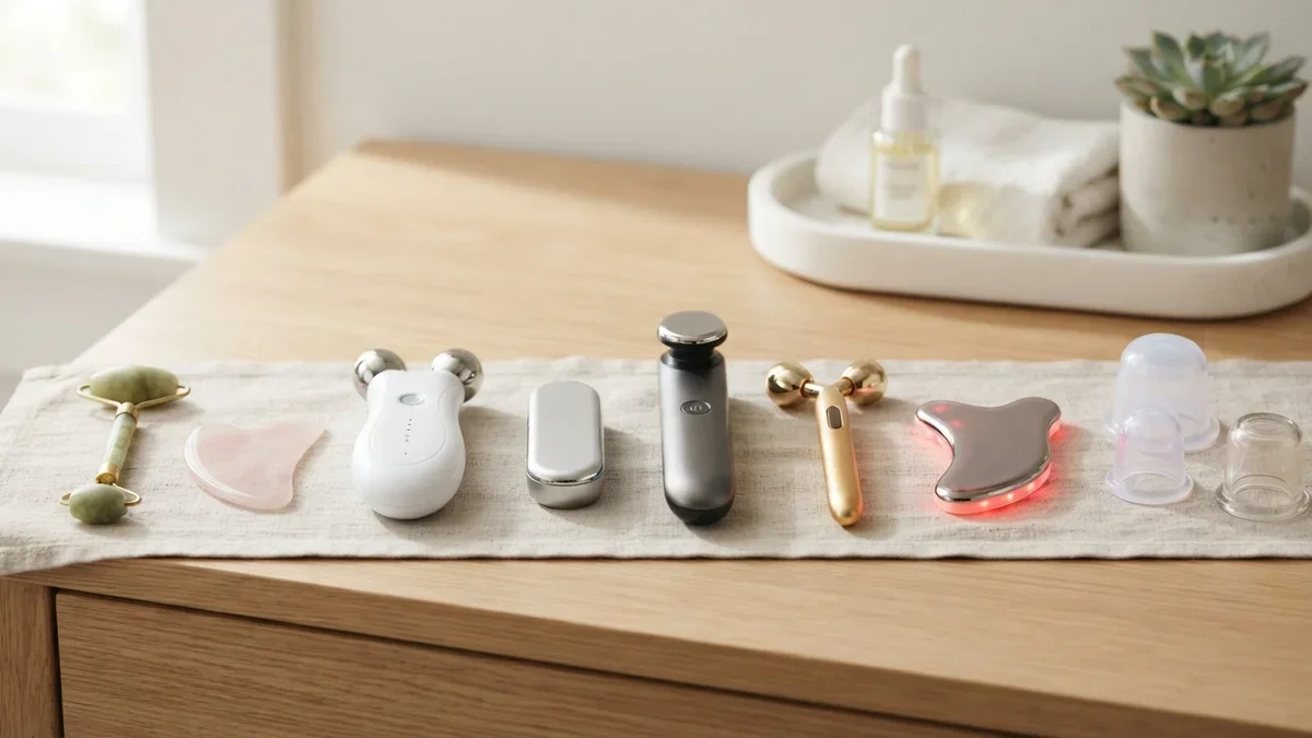 8 Facial Lifting Devices for Contouring: From Microcurrent Wands to Electric Gua Sha