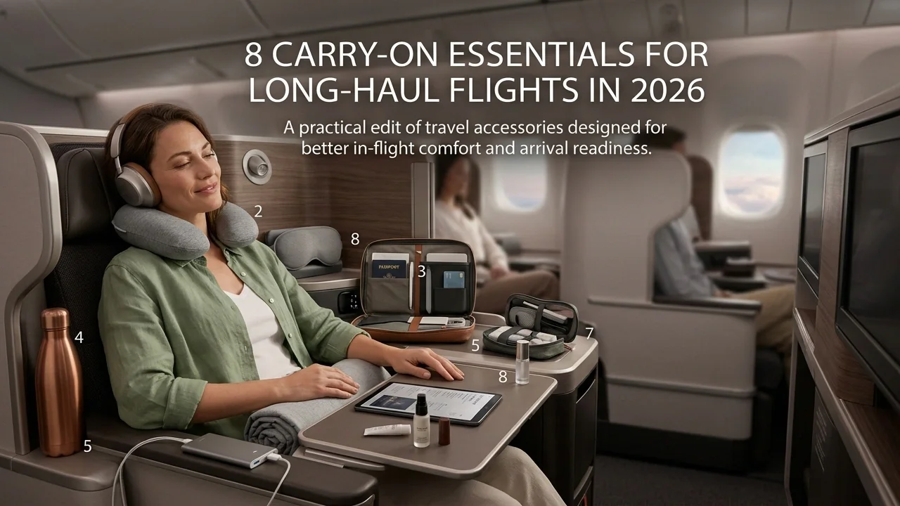 8 Carry-On Essentials for Long-Haul Flights in 2026