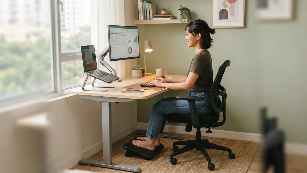 8 Ergonomic Desk Upgrades That Fit Shorter Frames and Small Home Offices