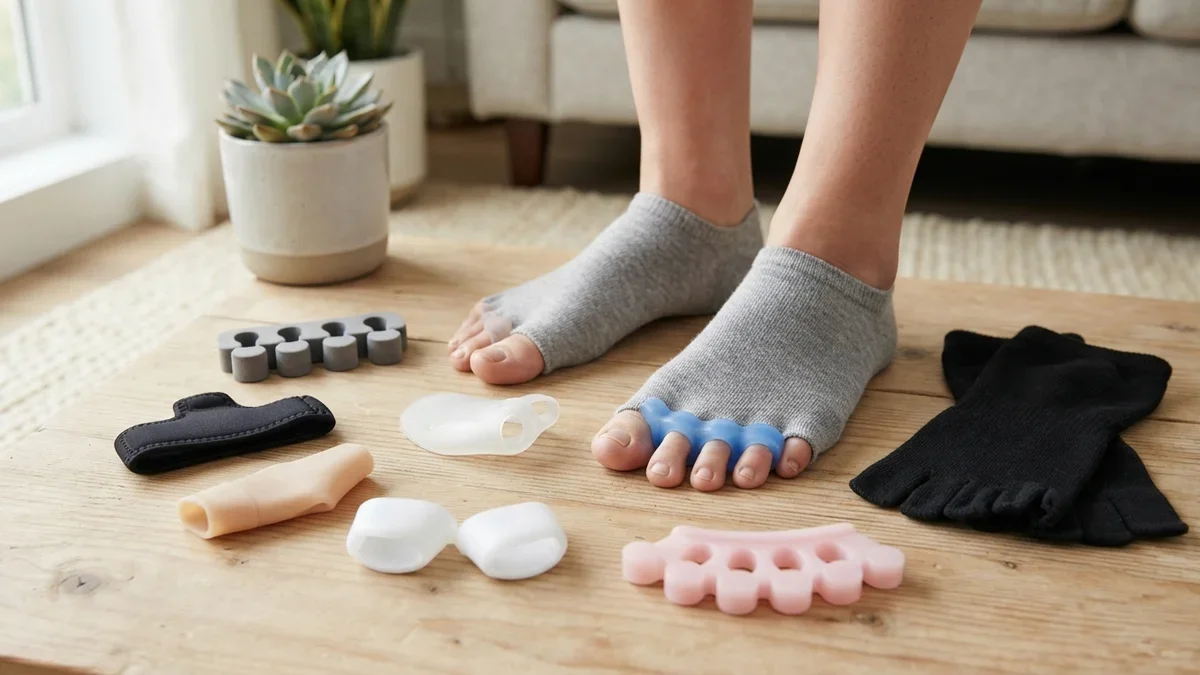 8 Toe Spacers and Alignment Socks for Natural Foot Comfort